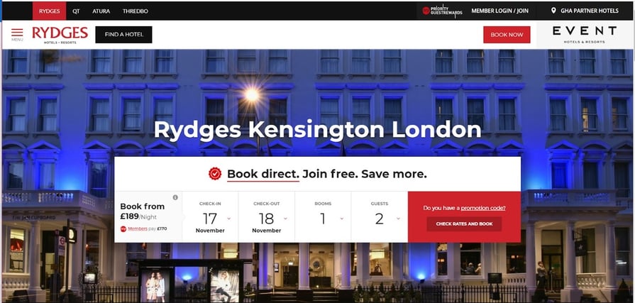 Rydges Kensington london hotel booking