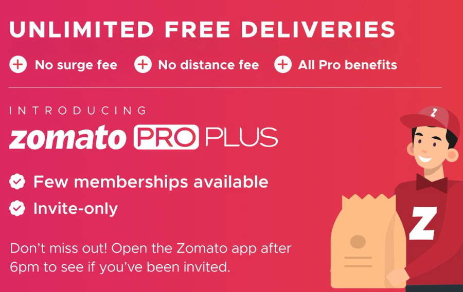 Zomato Pro plus exclusive membership